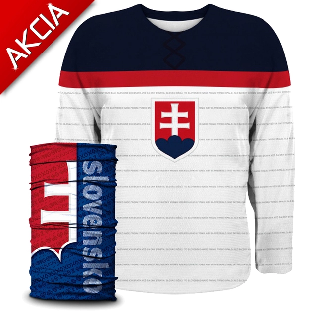 AKCIA 8  - Hokejový dres Slovensko "2016" - 0116 + multifunkčná šatka